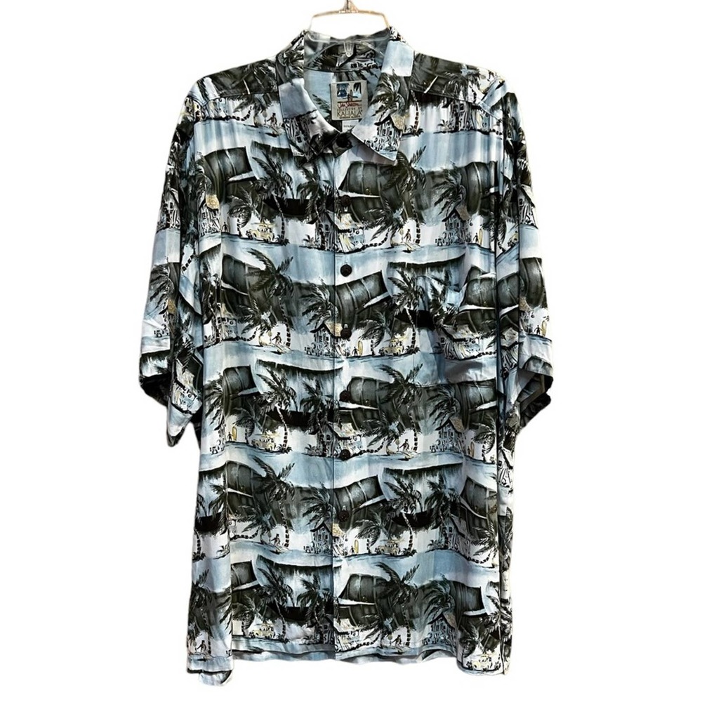 John Severson Kahala Shirt Men's XXL Tropical Button Front Hawaiian